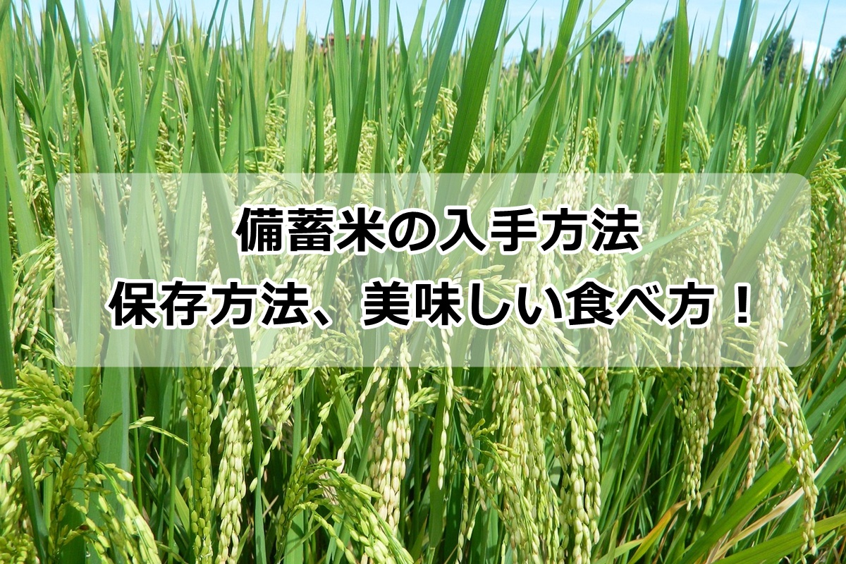 備蓄米の食べ方