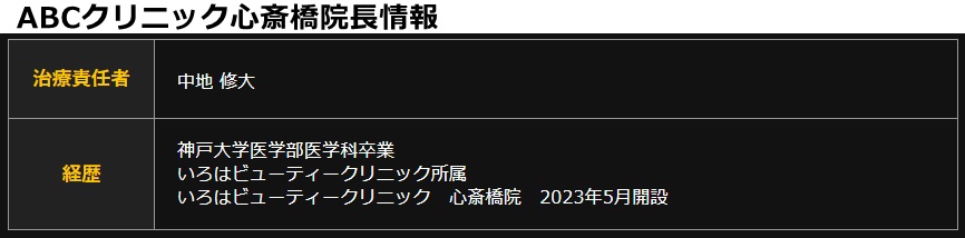 ABCクリニック心斎橋の院長