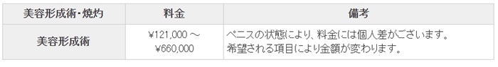 上野クリニックの治療費