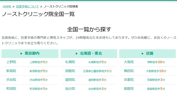 ノーストクリニック　申し込み