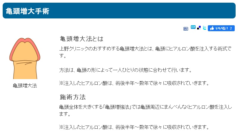 東京上野クリニック　料金