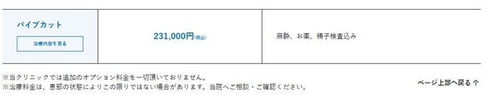 メンズライフクリニックの料金