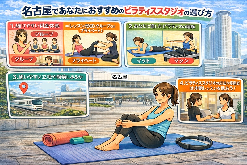 名古屋であたなにおすすめのピラティススタジオの選び方