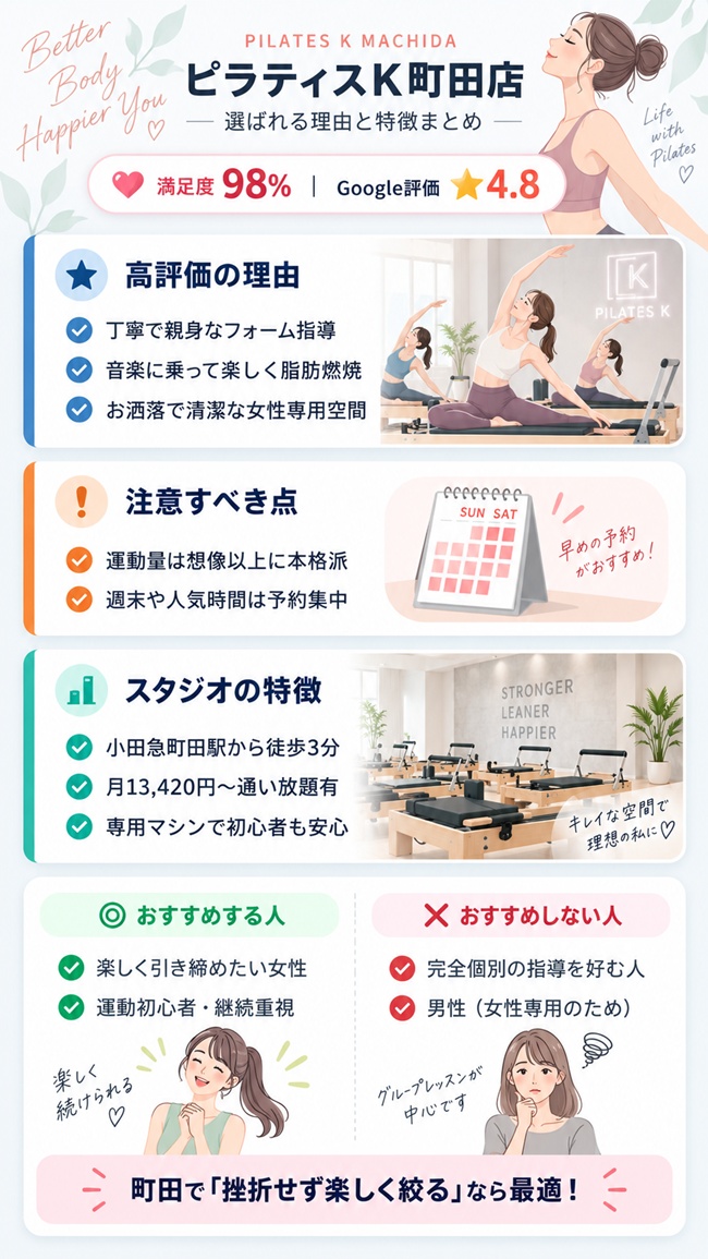 ピラティスK町田店がお勧めな理由を解説