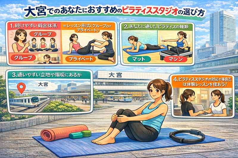 大宮でおすすめのピラティススタジオの選び方