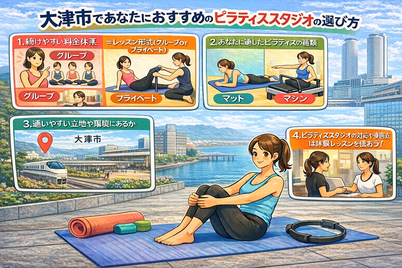 大津市でおすすめのピラティススタジオの探し方