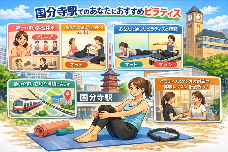 国分寺駅でおすすめのピラティススタジオの選び方