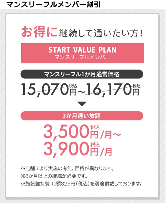 ピラティスk町田の料金