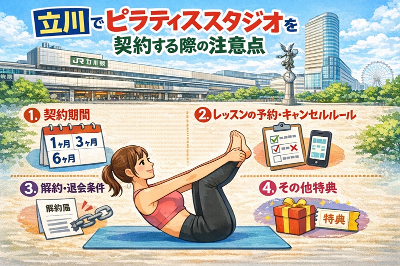 立川のピラティススタジオ契約時の注意点