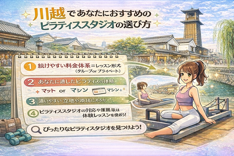 川越であなたにおすすめのピラティススタジオの選び方