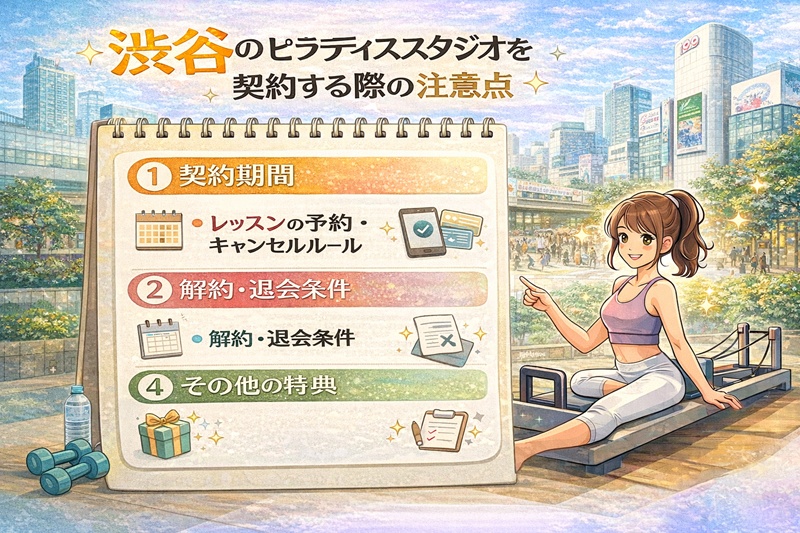 渋谷のピラティススタジオ注意事項
