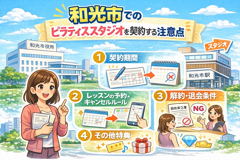 和光市のピラティススタジオの契約時の注意