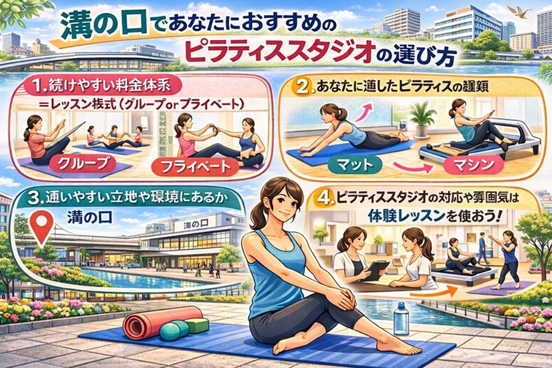 １．溝の口であたなにおすすめのピラティススタジオの選び方