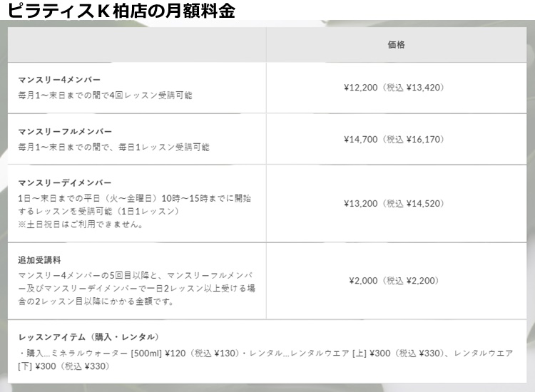ピラティスK柏店