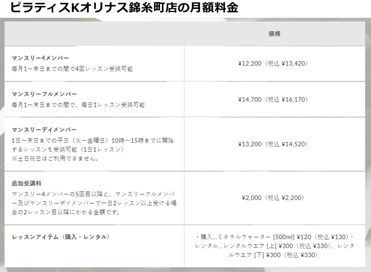 ピラティスＫオリナス錦糸町店