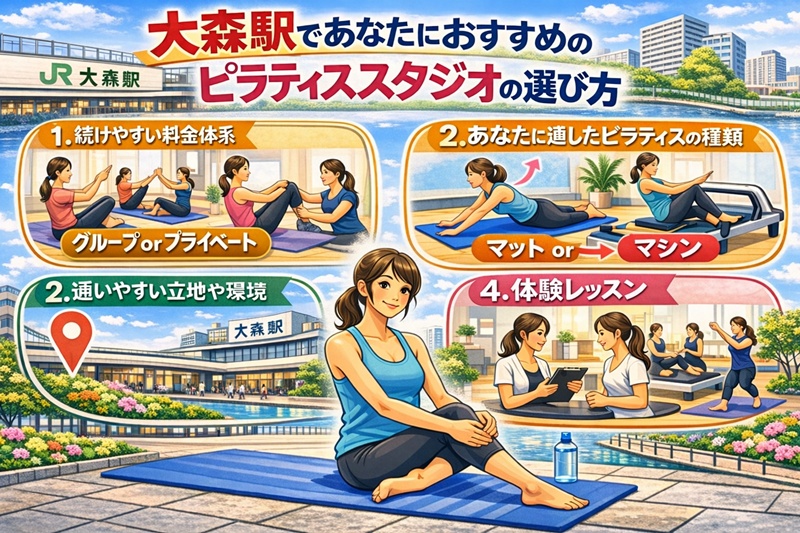大森駅であたなにおすすめのピラティススタジオの選び方