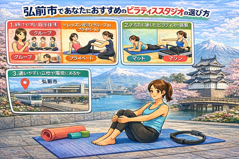 弘前市でおすすめのピラティススタジオの探し方