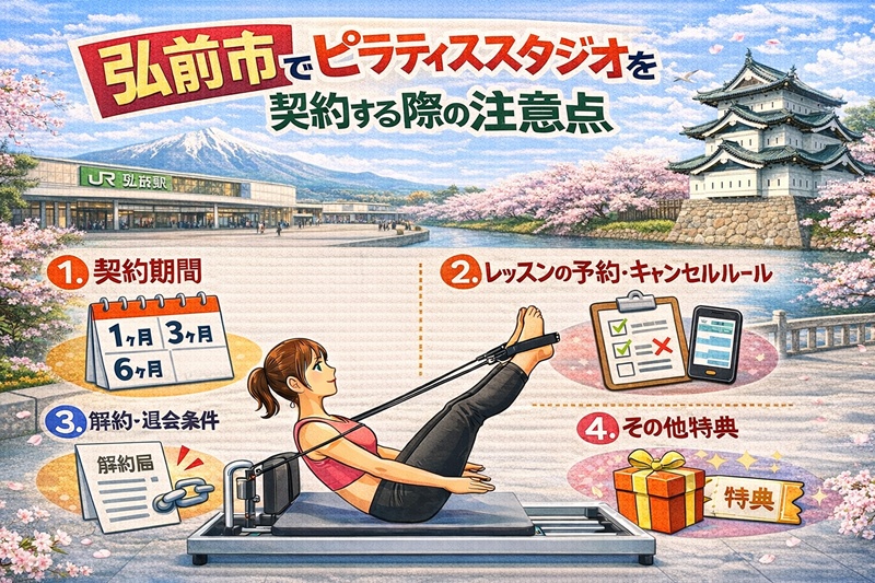 弘前市でのピラティススタジオ契約時の注意事項