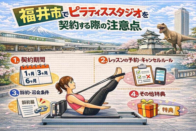 福井でのピラティススタジオを契約する際の注意点