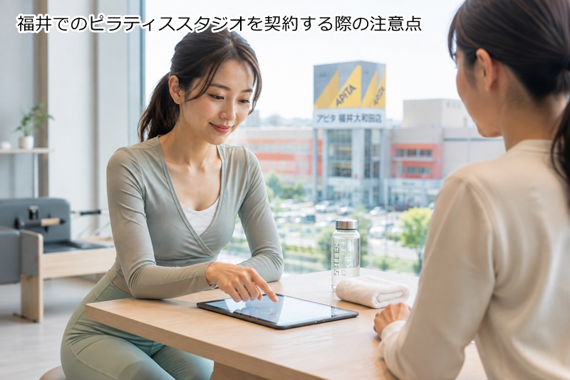 福井でのピラティススタジオを契約する際の注意点