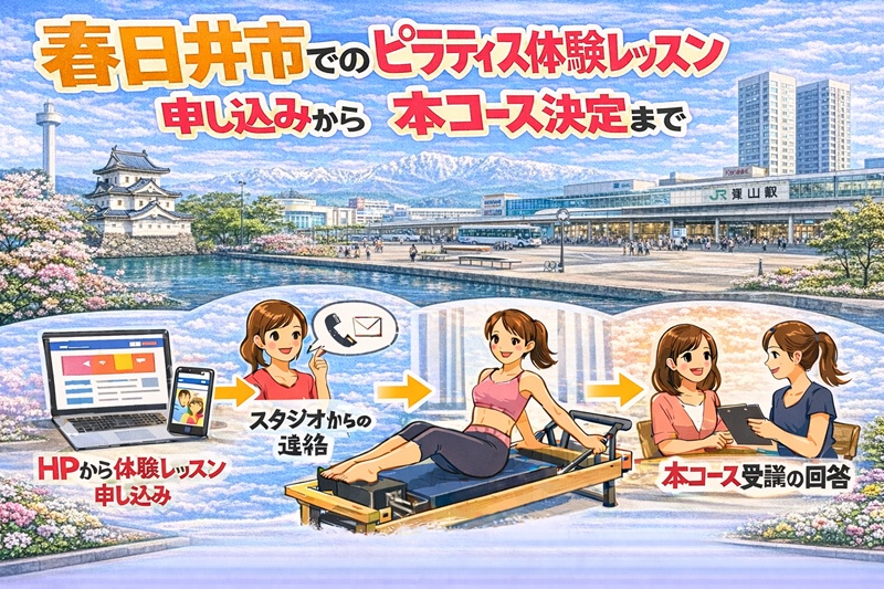 春日井のピラティス体験レッスン申し込みから本コース決定まで