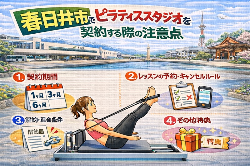 春日井でのピラティススタジオを契約する際の注意点