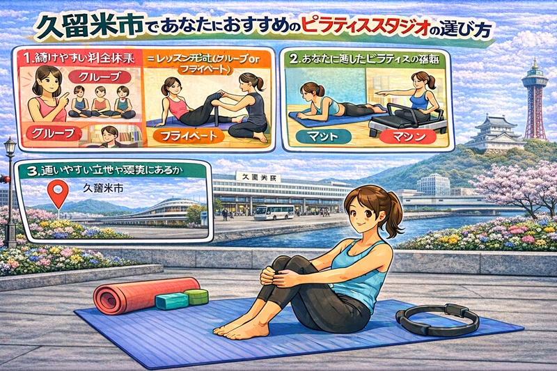 久留米であたなにおすすめのピラティススタジオの選び方