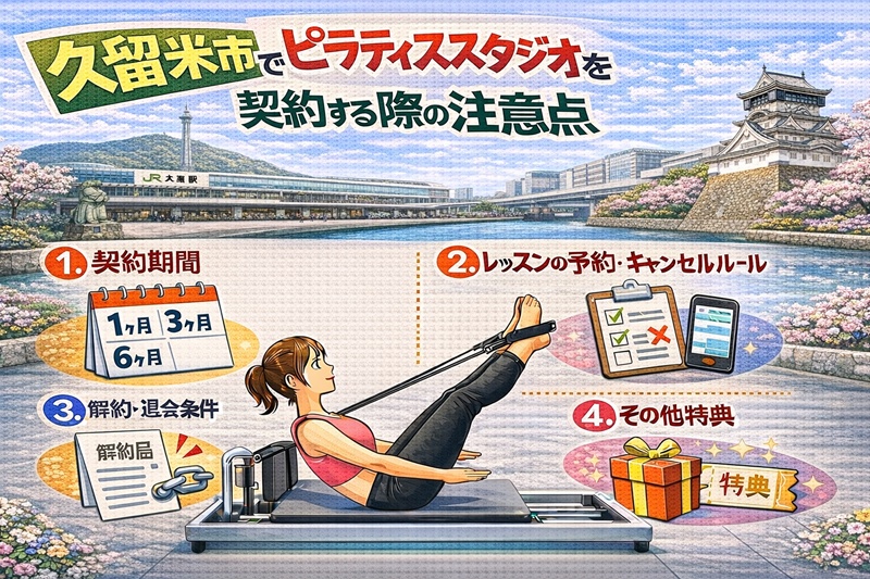 久留米でのピラティススタジオを契約する際の注意点