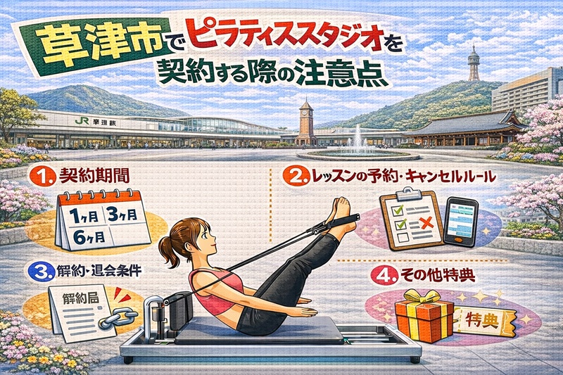 草津市でのピラティススタジオを契約する際の注意点