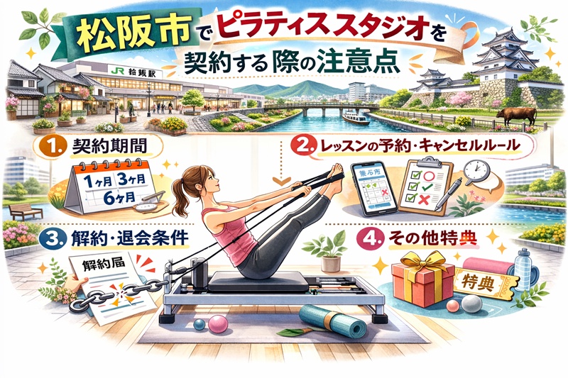 松阪市でのピラティススタジオを契約する際の注意点