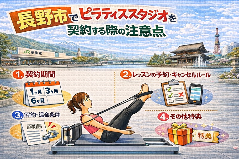 長野市でのピラティススタジオを契約する際の注意点