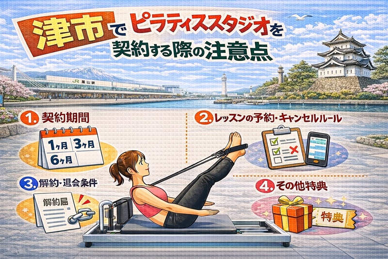 津市でのピラティススタジオを契約する際の注意点