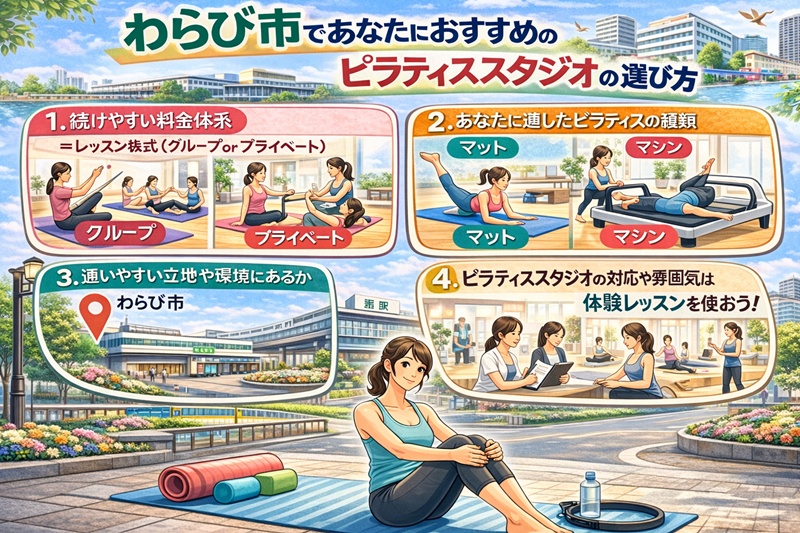 蕨市であたなにおすすめのピラティススタジオの選び方