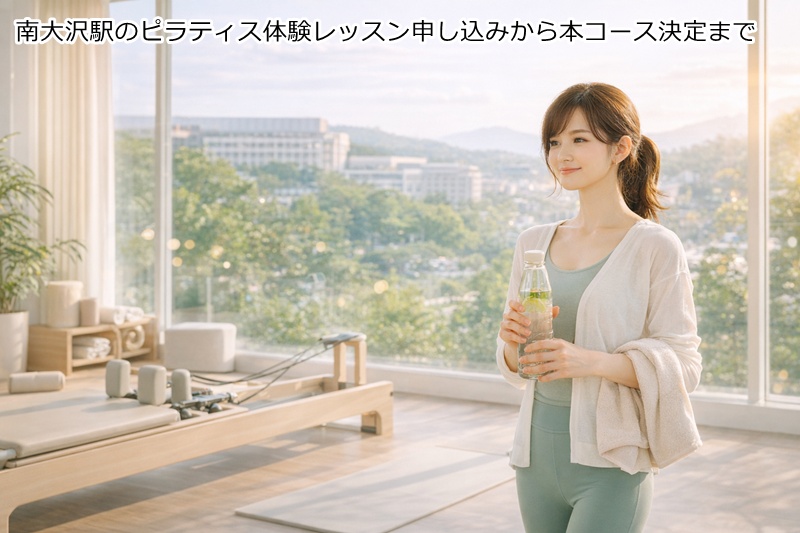 南大沢駅のピラティス体験レッスン申し込みから本コース決定まで