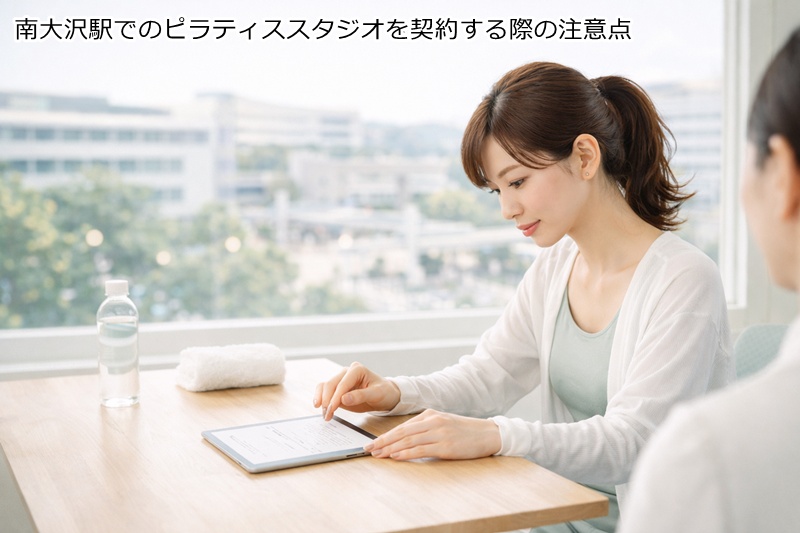 南大沢駅でのピラティススタジオを契約する際の注意点