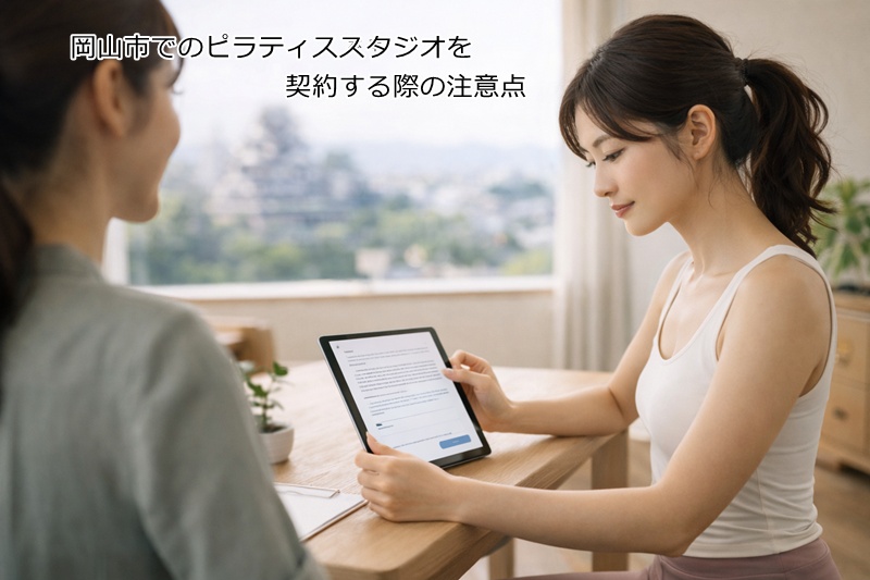 岡山市でのピラティススタジオを契約する際の注意点