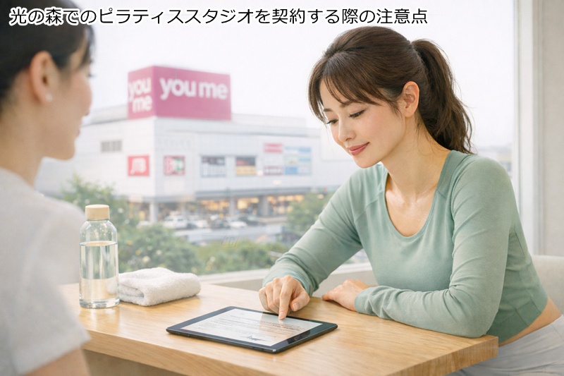 光の森でのピラティススタジオを契約する際の注意点