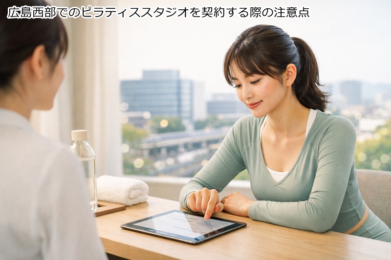 広島西部、商工センター,井口エリアでのピラティススタジオを契約する際の注意点