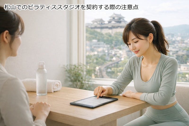 松山でのピラティススタジオを契約する際の注意点