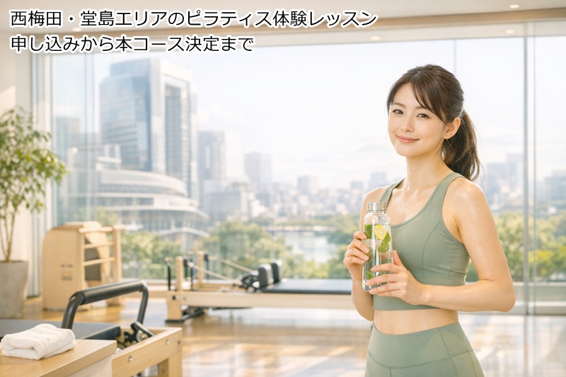 西梅田・堂島エリアのピラティス体験レッスン申し込みから本コース決定まで