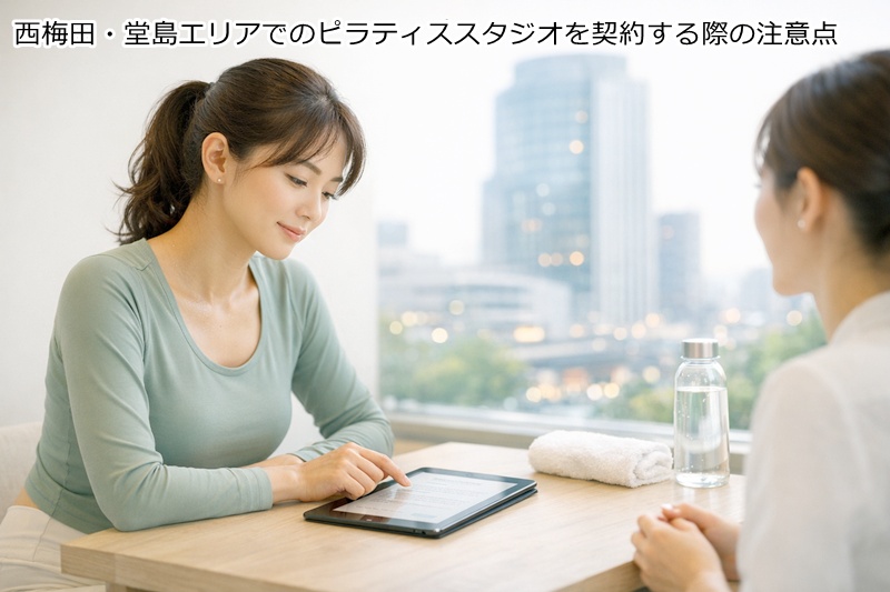 西梅田・堂島エリアでのピラティススタジオを契約する際の注意点