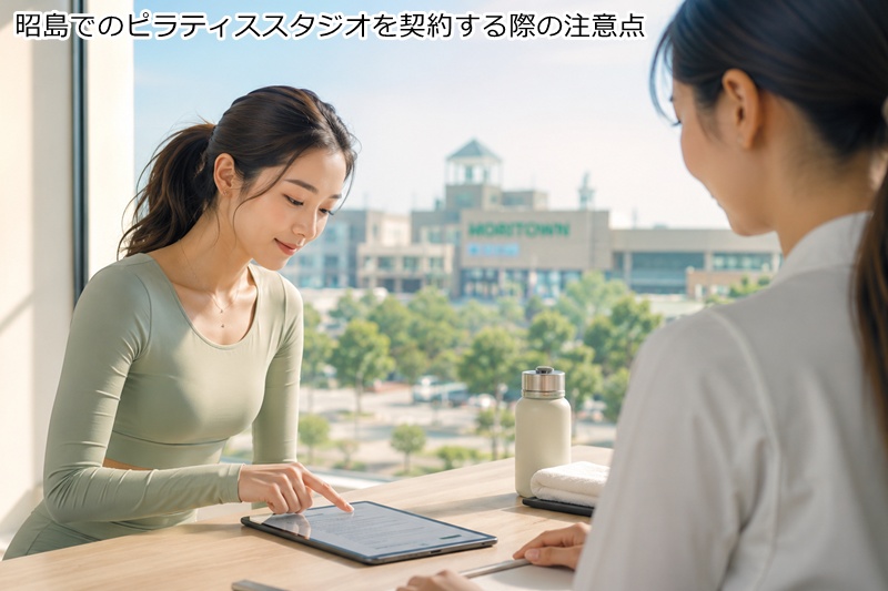 昭島でのピラティススタジオを契約する際の注意点