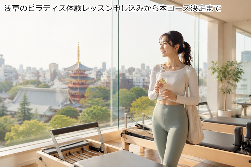 浅草のピラティス体験レッスン申し込みから本コース決定まで