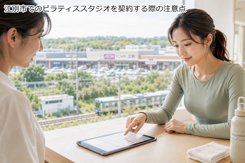 江別市でのピラティススタジオを契約する際の注意点