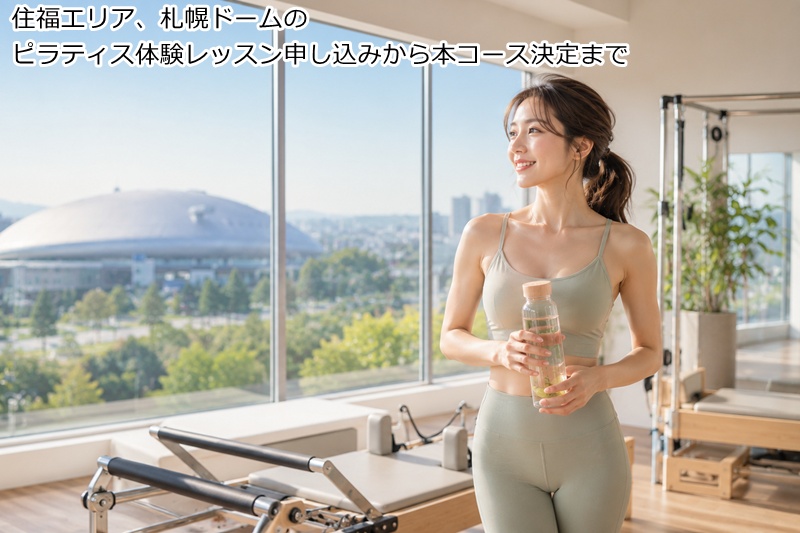住福エリア、札幌ドームのピラティス体験レッスン申し込みから本コース決定まで