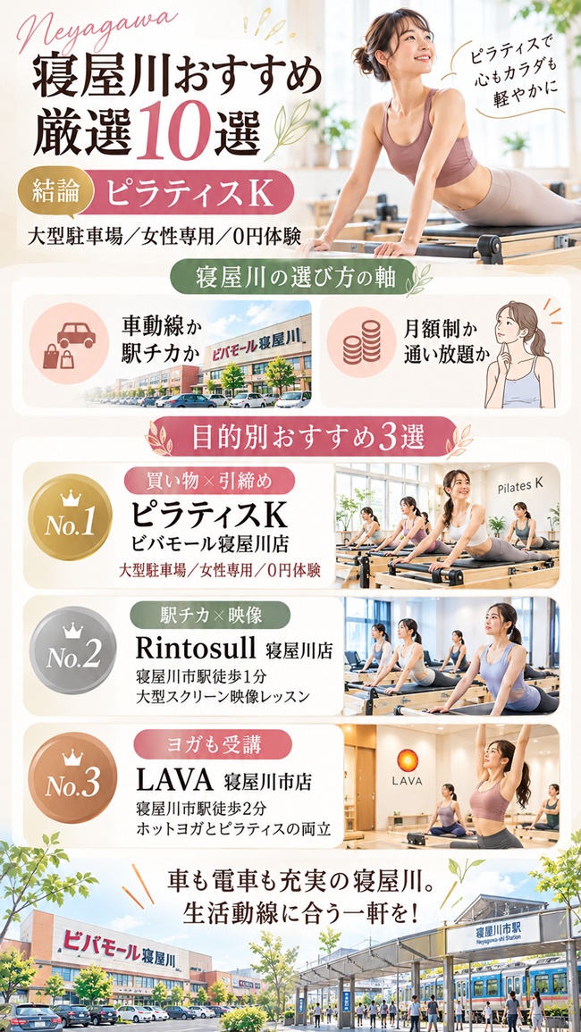 寝屋川おすすめのピラティススタジオ、ピラティスK寝屋川店がお勧めの根拠解説