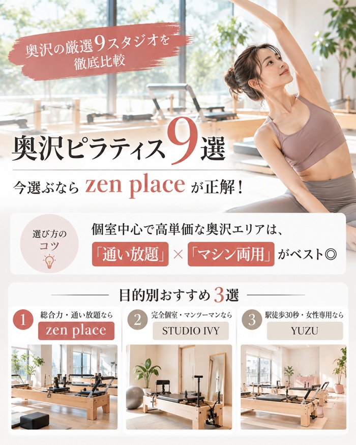 奥沢おすすめのピラティススタジオ、ゼンプレイスピラティスのおすすめ理由を解説