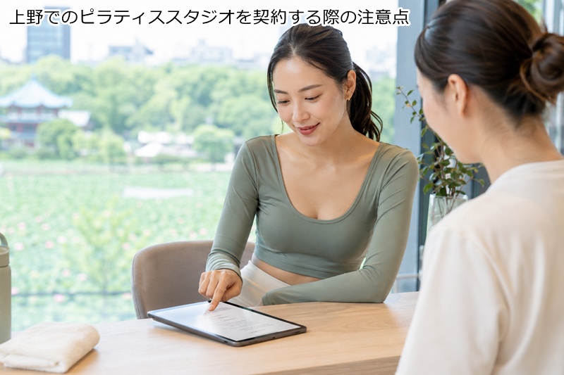 上野でのピラティススタジオを契約する際の注意点