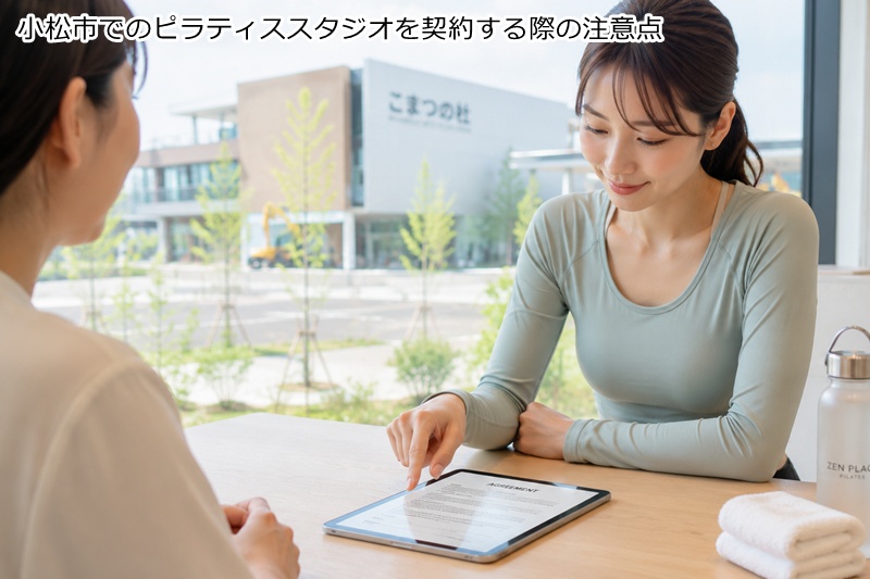 小松市でのピラティススタジオを契約する際の注意点