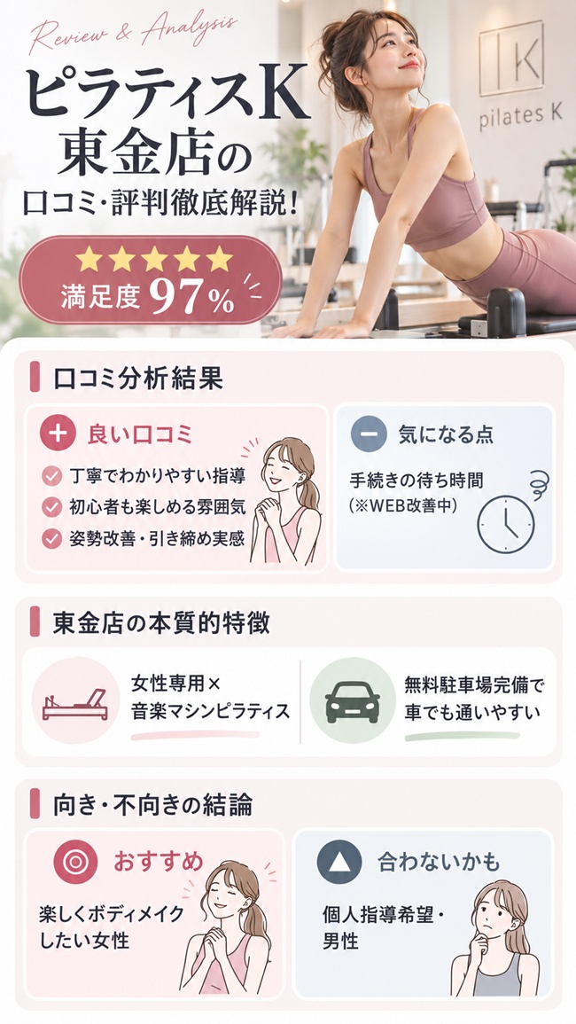 ピラティスk東金店の口コミとおすすめする人の解説